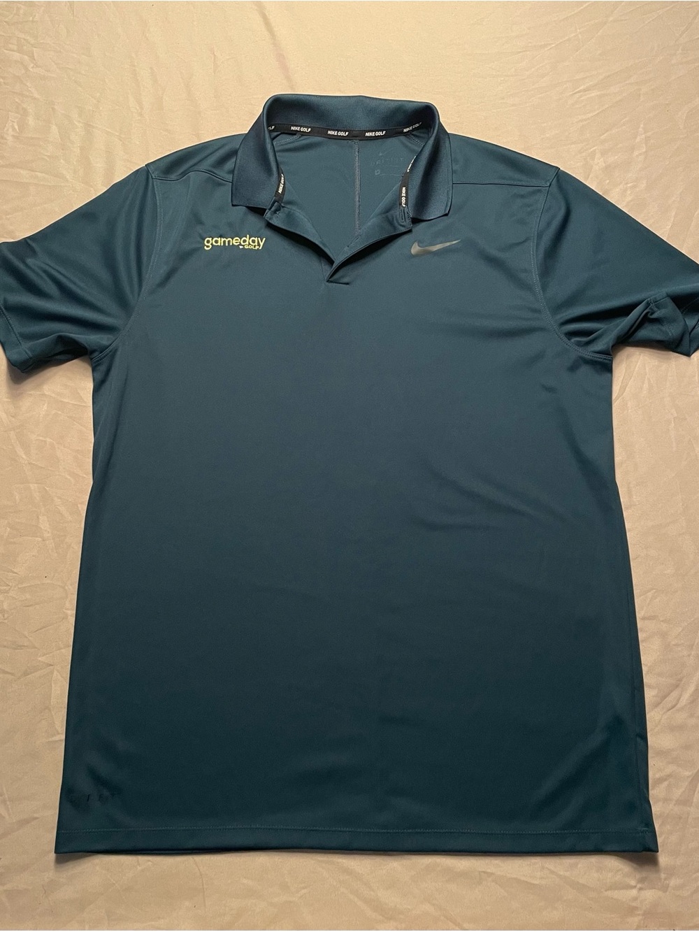 Nike GameDay Golf Polo Shirt Dark Green Dri Fit Short Sleeve - Men’s Medium